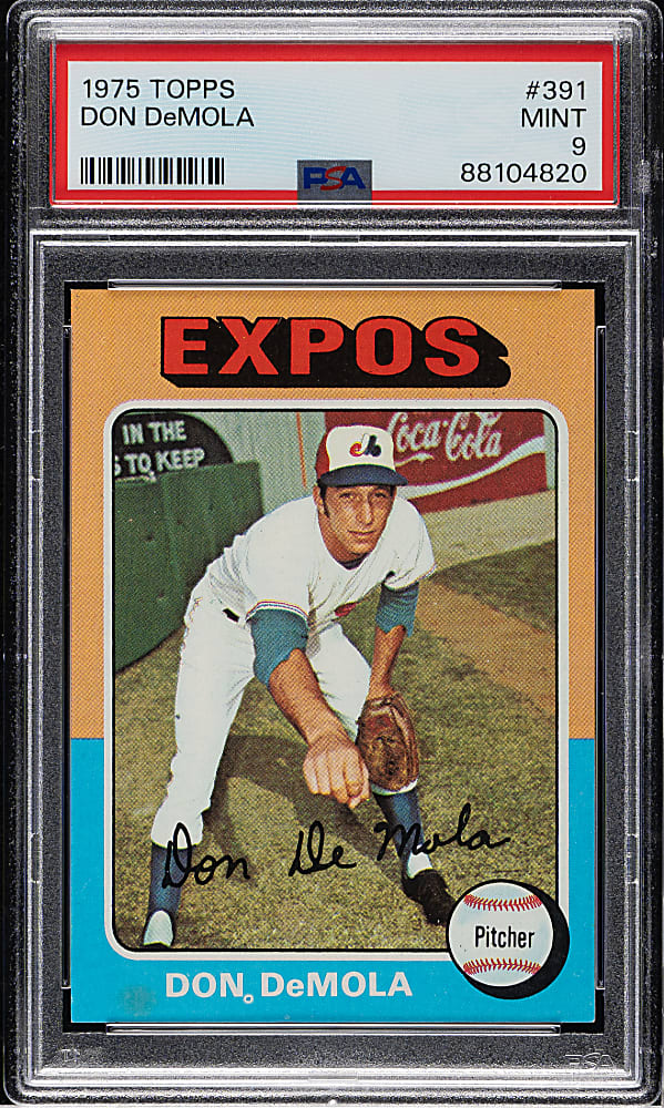 1975 Topps #391 Don DeMola PSA MINT 9