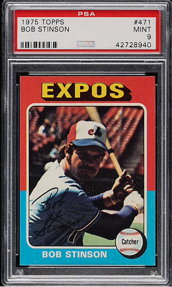 1975 Topps #471 Bob Stinson PSA MINT 9