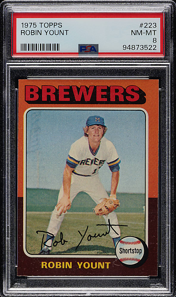 1975 Topps #223 Robin Yount Rookie PSA NM-MT 8