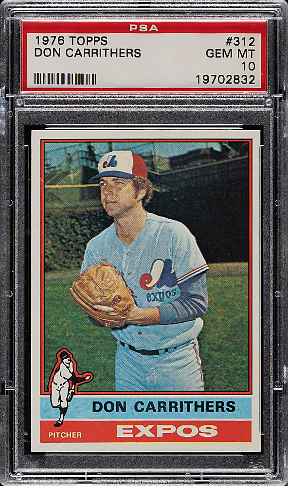 1976 Topps #312 Don Carrithers PSA GEM MINT 10