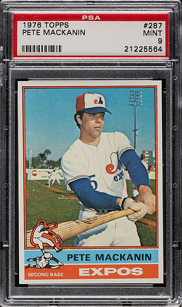 1976 Topps #287 Pete Mackanin PSA MINT 9