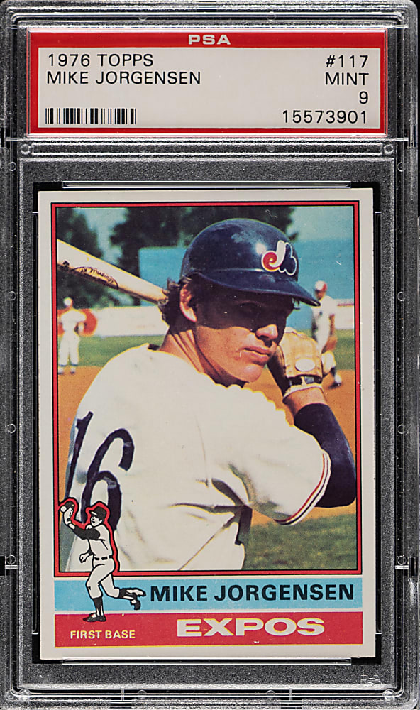 1976 Topps #117 Mike Jorgensen PSA MINT 9