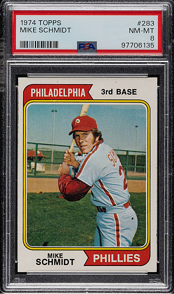 1974 Topps #283 Mike Schmidt PSA NM-MT 8