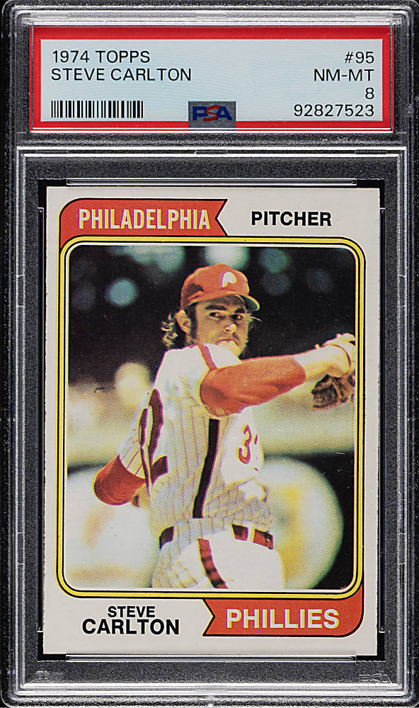 1974 Topps #95 Steve Carlton PSA NM-MT 8