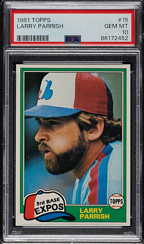 1981 Topps #15 Larry Parrish PSA GEM MINT 10
