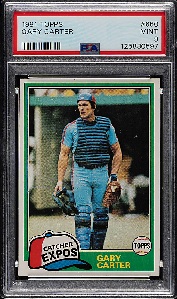 1981 Topps #660 Gary Carter PSA MINT 9