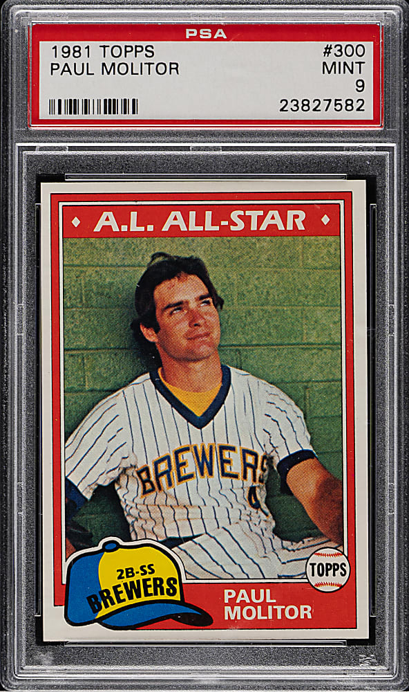 1981 Topps #300 Paul Molitor PSA MINT 9