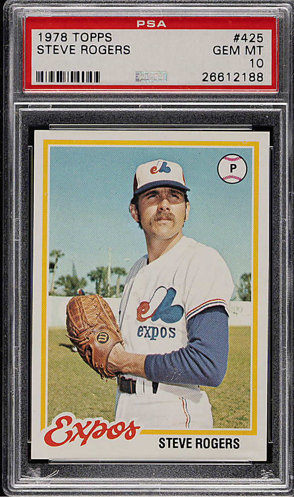 1978 Topps #425 Steve Rogers PSA GEM MINT 10