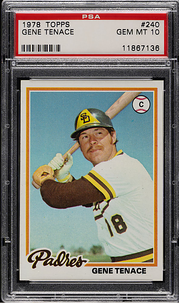 1978 Topps #240 Gene Tenace PSA GEM MINT 10