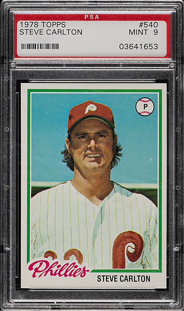 1978 Topps #540 Steve Carlton PSA MINT 9