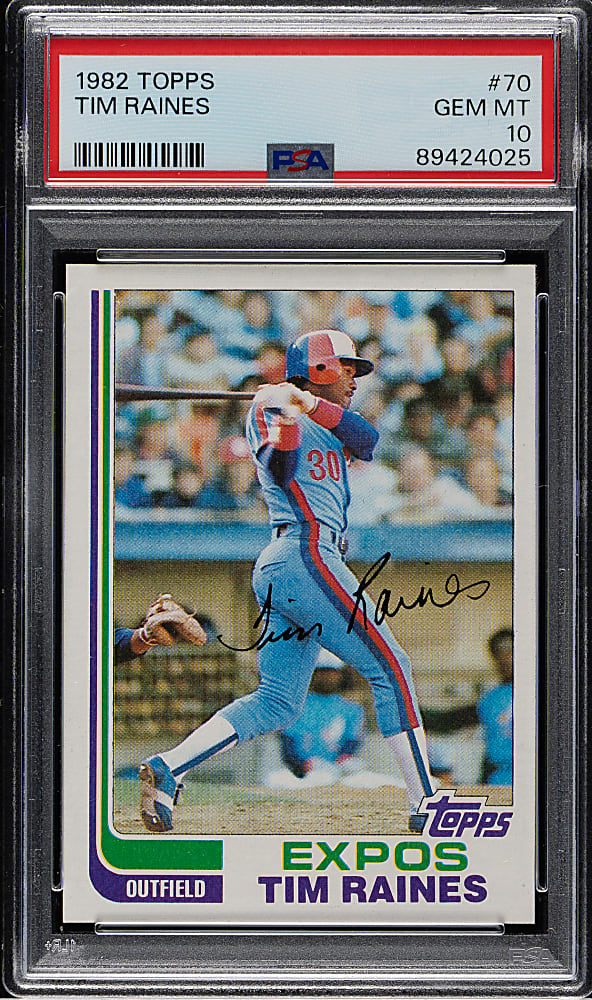 1982 Topps #70 Tim Raines PSA GEM MINT 10