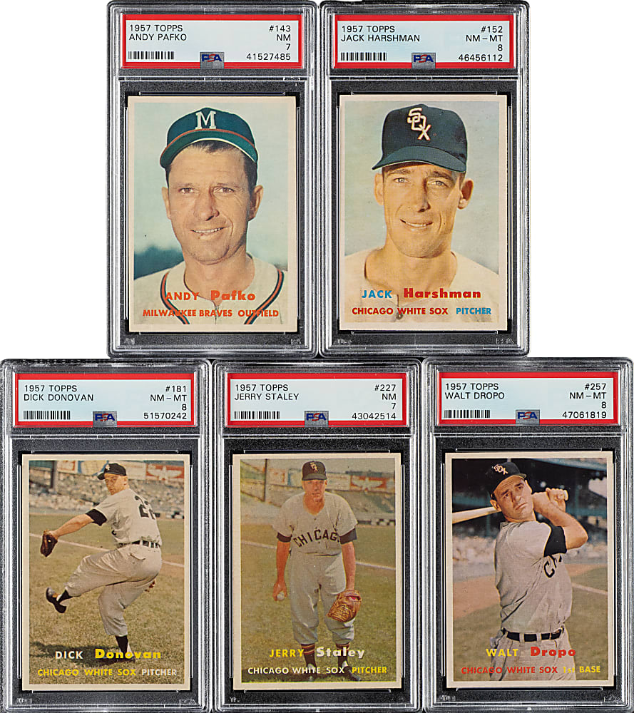 1957 Topps PSA-Graded Collection (5)
