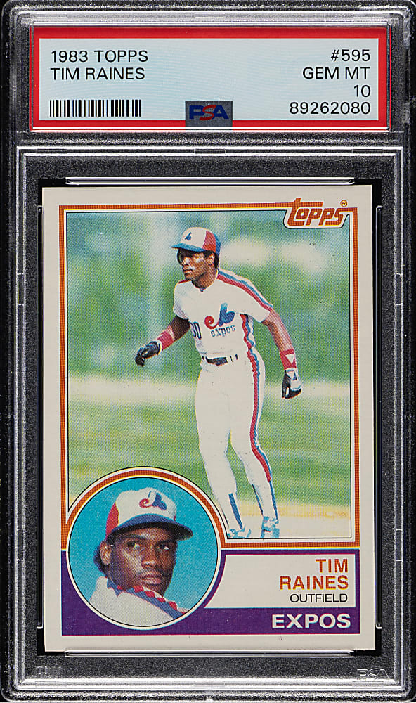 1983 Topps #595 Tim Raines PSA GEM MINT 10