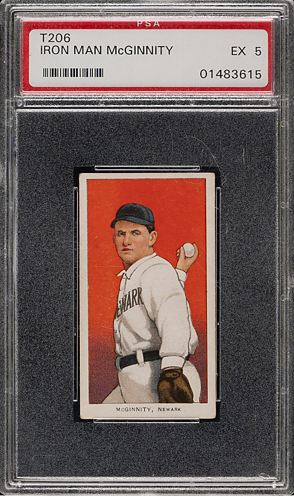1909-1911 T206 White Border Joe "Iron Man" McGinnity PSA EX 5