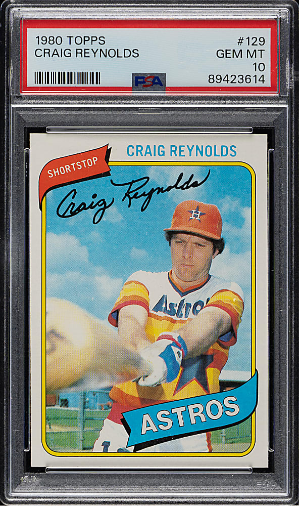 1980 Topps #129 Craig Reynolds PSA GEM MINT 10