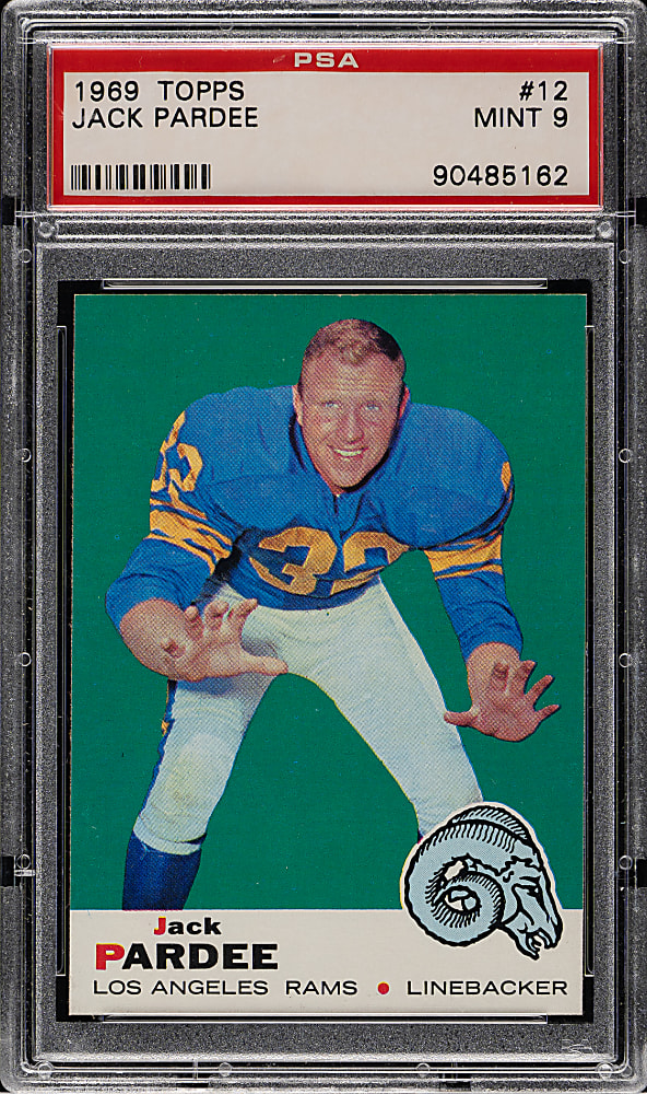 1969 Topps Football #12 Jack Pardee PSA MINT 9