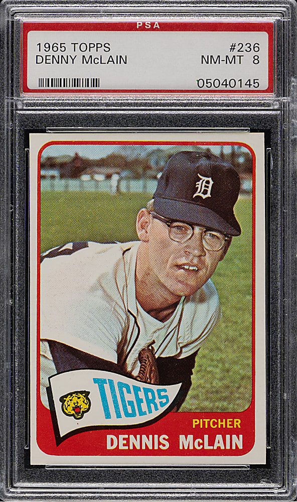 1965 Topps #236 Denny McLain Rookie PSA NM-MT 8