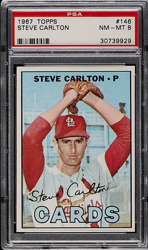 1967 Topps #146 Steve Carlton PSA NM-MT 8