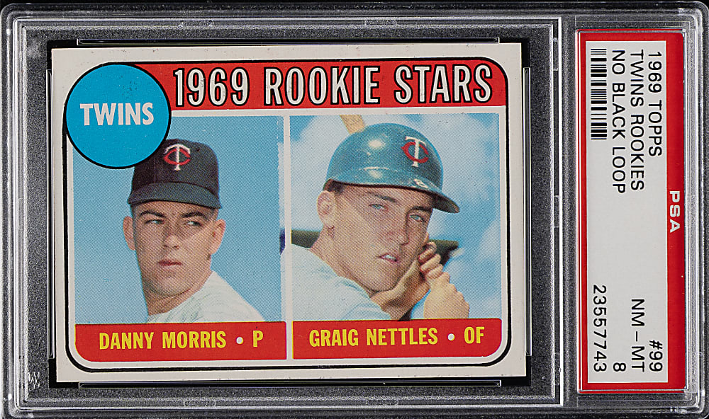1969 Topps #99 Graig Nettles Rookie No Black Loop PSA NM-MT 8