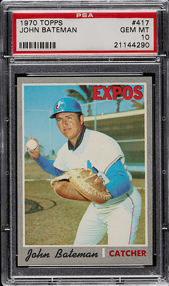 1970 Topps #417 John Bateman PSA GEM MINT 10