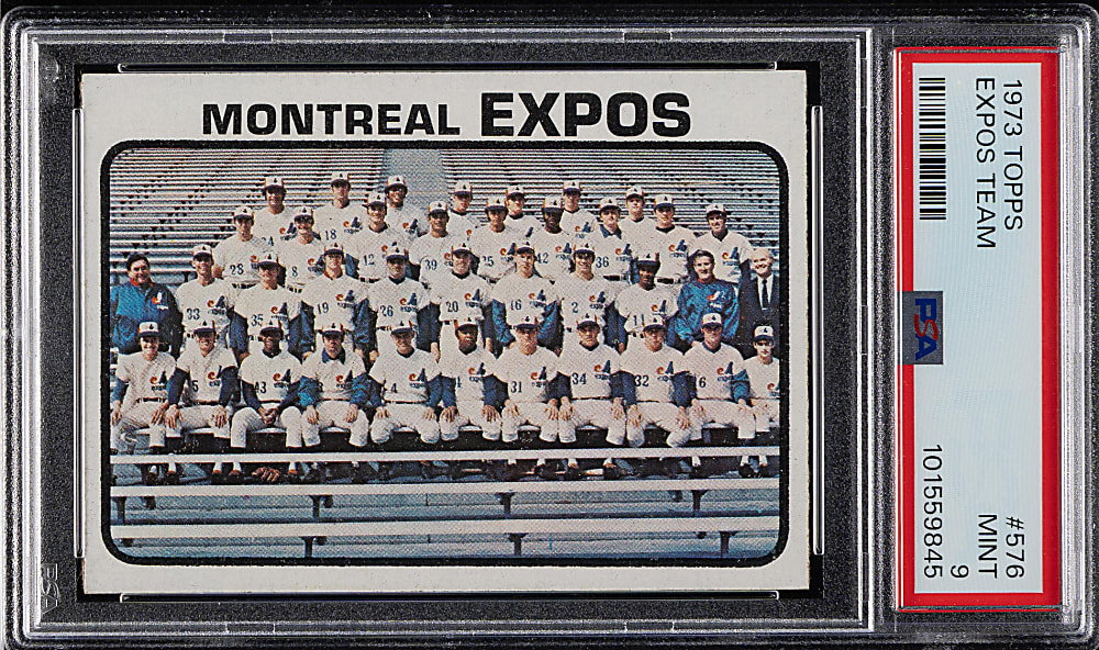 1973 Topps #576 Montreal Expos Team PSA MINT 9