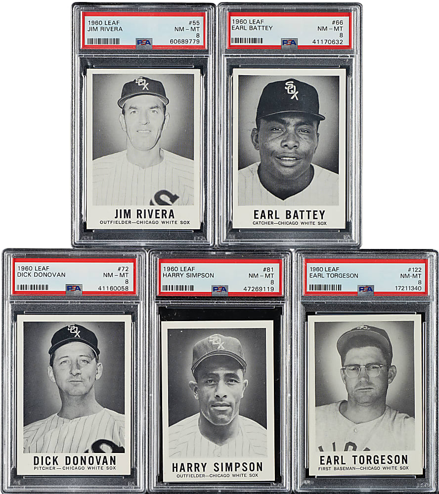 1960 Leaf PSA NM-MT 8 Collection (5)