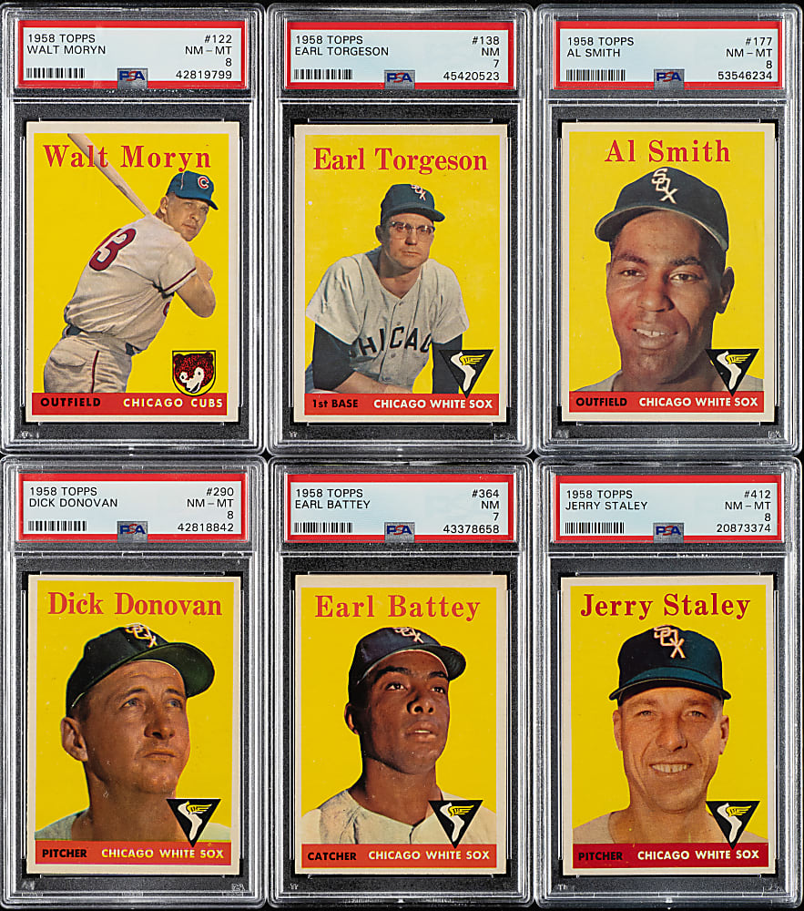 1958 Topps PSA-Graded Collection (6)