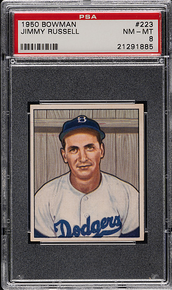 1950 Bowman #223 Jimmy Russell PSA NM-MT 8