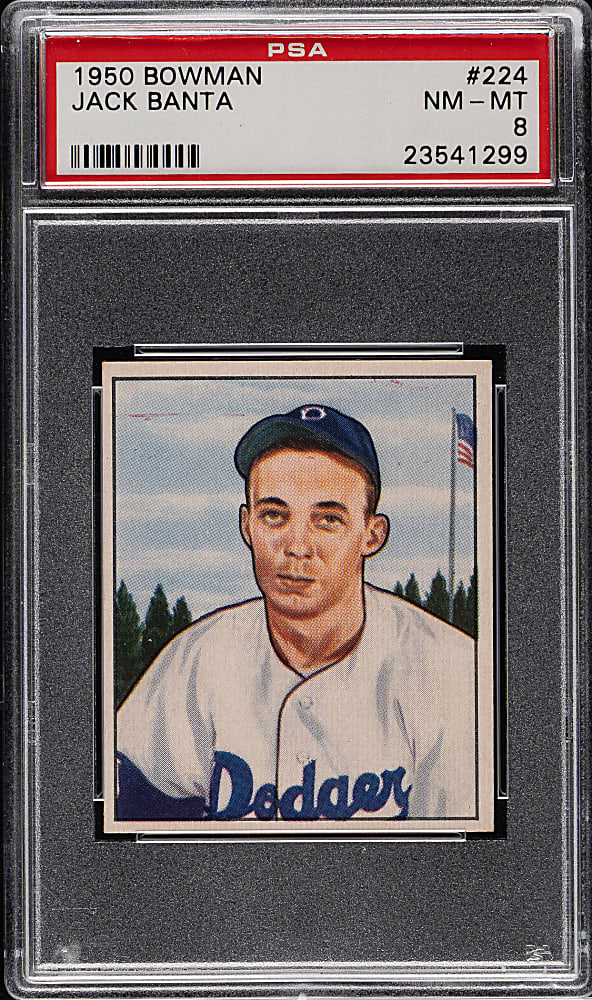 1950 Bowman #224 Jack Banta PSA NM-MT 8