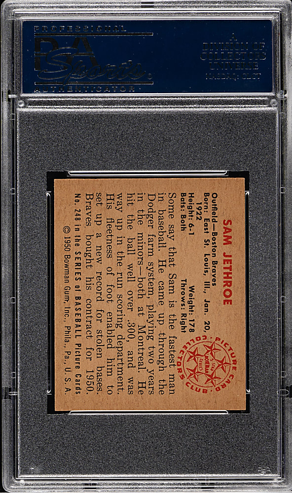 1950 Bowman #248 Sam Jethroe PSA NM-MT 8