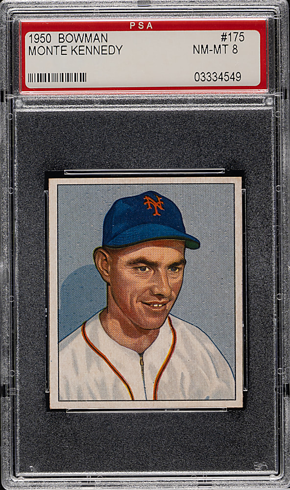 1950 Bowman #175 Monte Kennedy PSA NM-MT 8