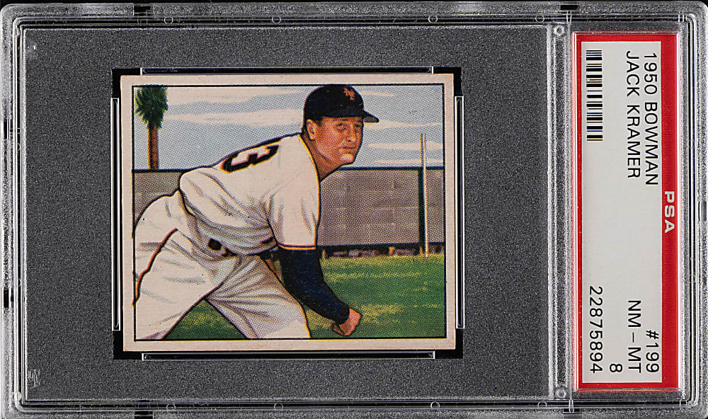 1950 Bowman #199 Jack Kramer PSA NM-MT 8