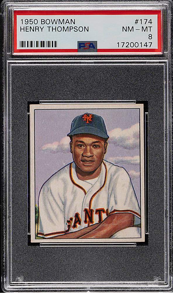 1950 Bowman #174 Henry Thomspon PSA NM-MT 8