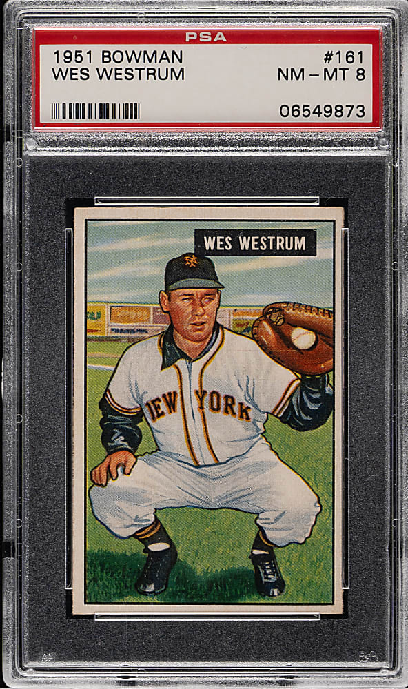 1951 Bowman #161 Wes Westrum PSA NM-MT 8
