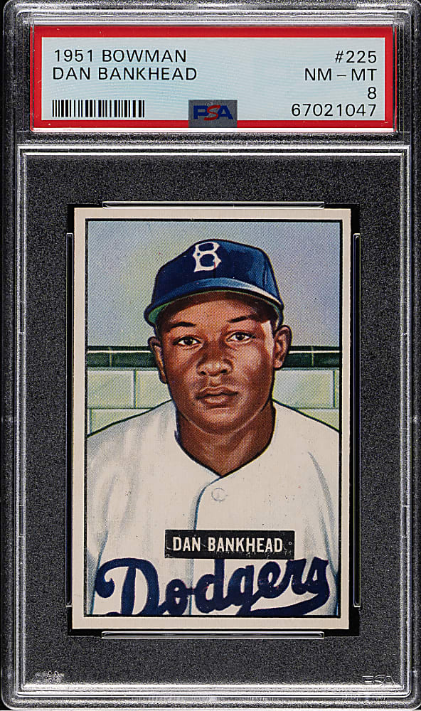 1951 Bowman #225 Dan Bankhead PSA NM-MT 8