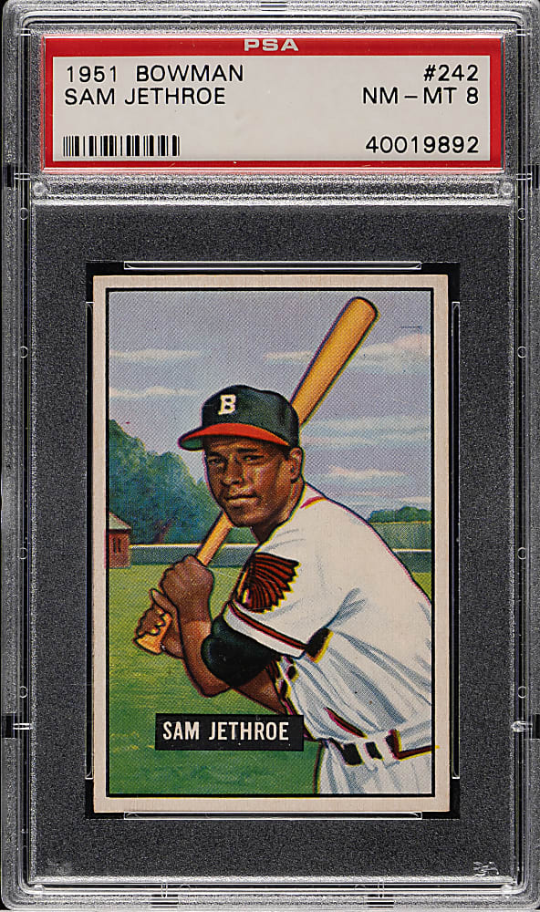 1951 Bowman #242 Sam Jethroe PSA NM-MT 8