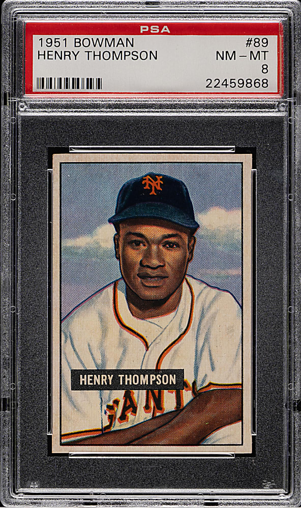 1951 Bowman #89 Henry Thompson PSA NM-MT 8