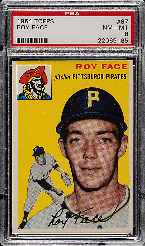 1954 Topps #87 Roy Face PSA NM-MT 8