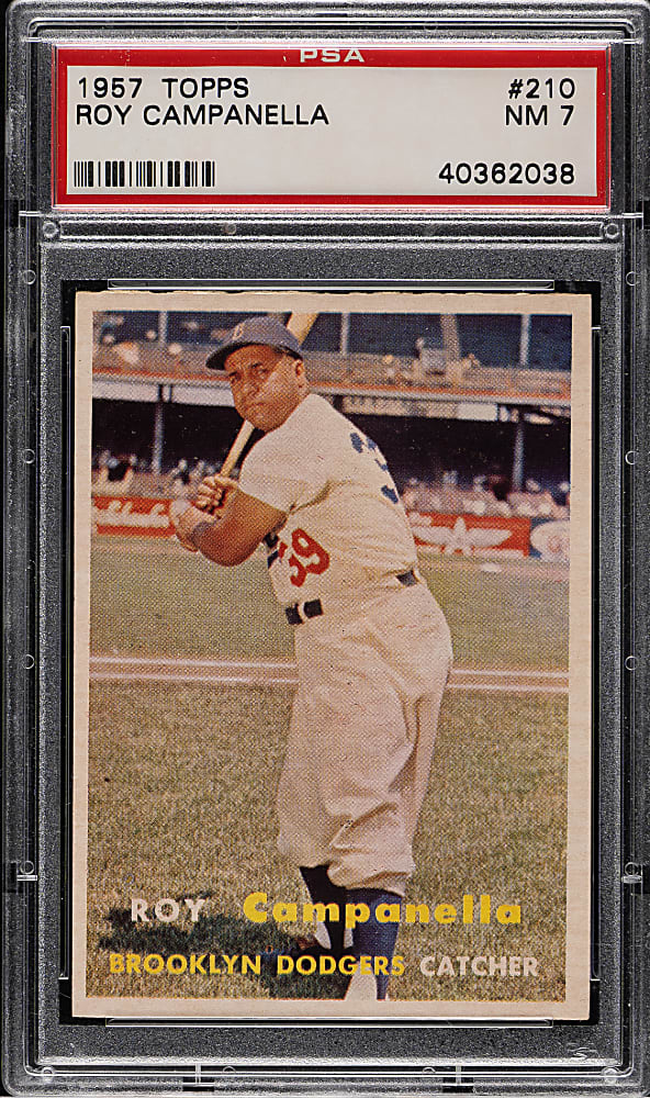 1957 Topps #210 Roy Campanella PSA NM 7