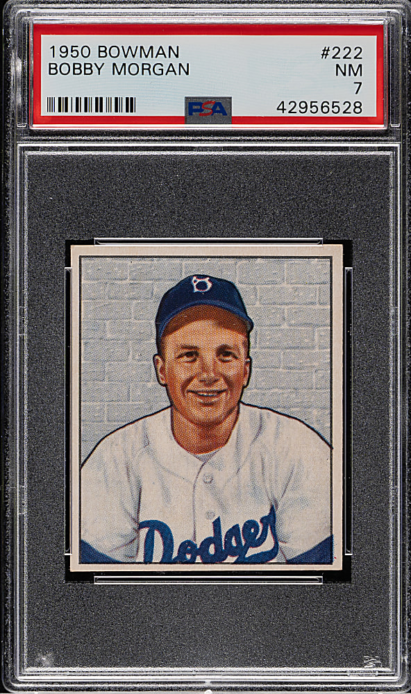1950 Bowman #222 Bobby Morgan PSA NM 7