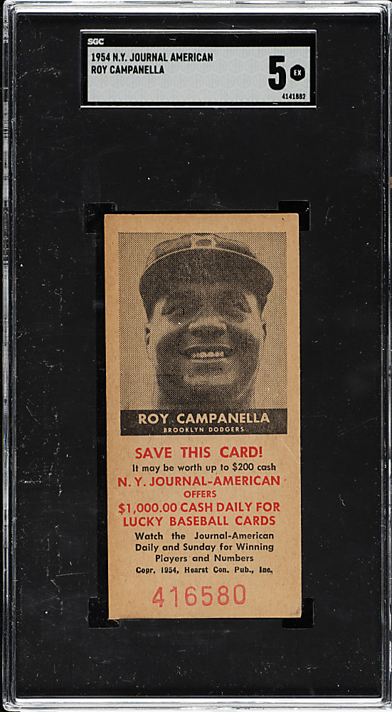 1954 N. Y. Journal American Roy Campanella SGC EX 5