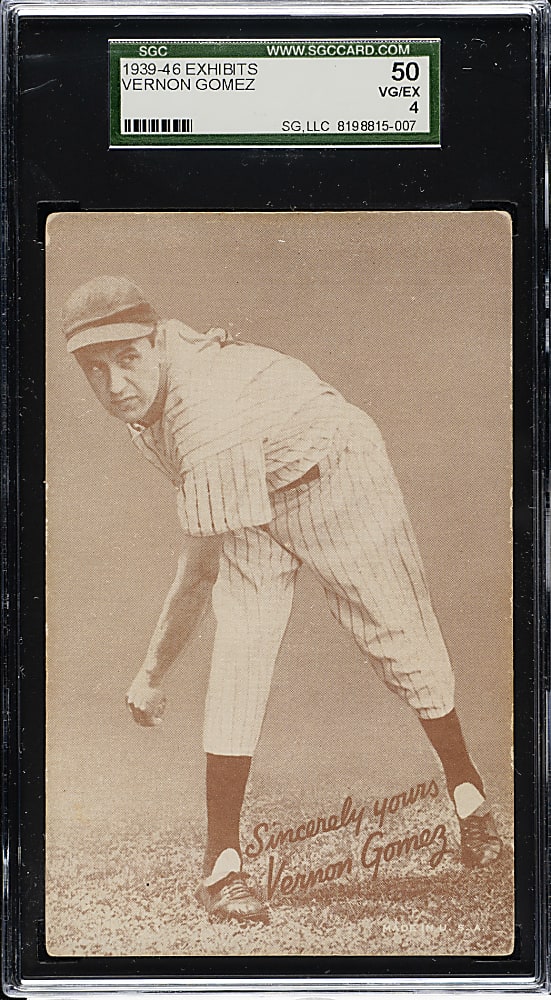 1939-1946 W462 Salutation Exhibits Vernon Gomez SGC VG/EX 50