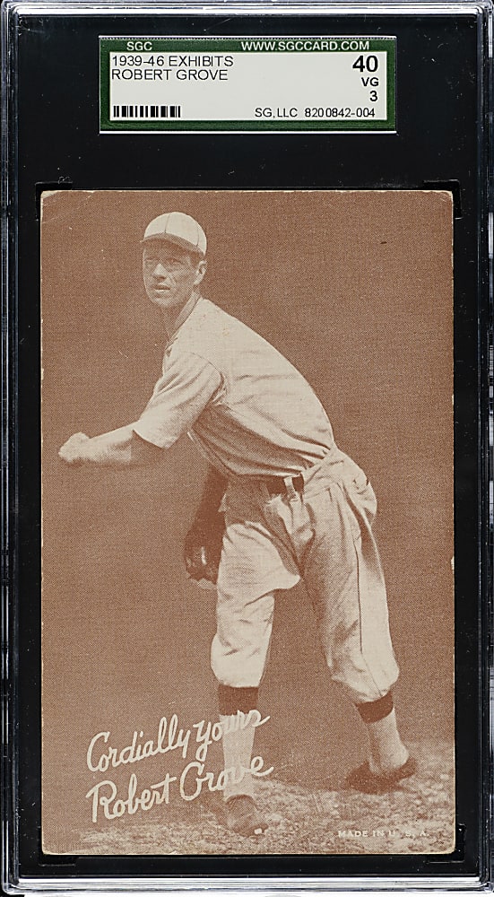 1939-1946 W462 Salutation Exhibits Robert Grove SGC VG 40