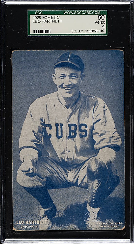 1928 Exhibits Gabby Hartnett SGC VG/EX 50