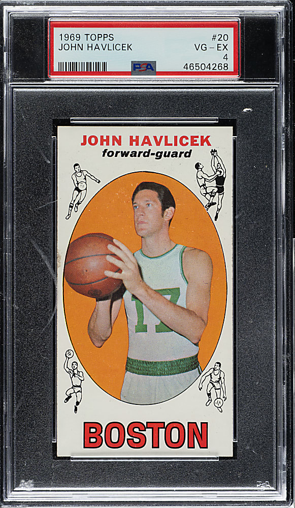 1969-1970 Topps Basketball #20 John Havlicek Rookie PSA VG-EX 4