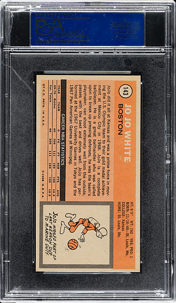 1970-1971 Topps Basketball #143 Jo Jo White Rookie PSA NM-MT 8