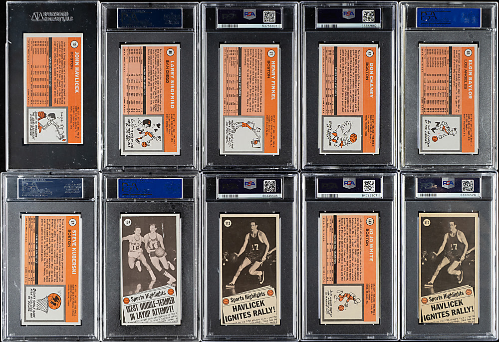 1970-1971 Topps Basketball PSA- and SGC-Graded Collection (10) Including  John Havlicek and Elgin Baylor