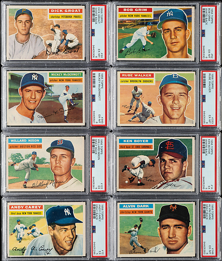 1956 Topps PSA-Graded Collection (12)