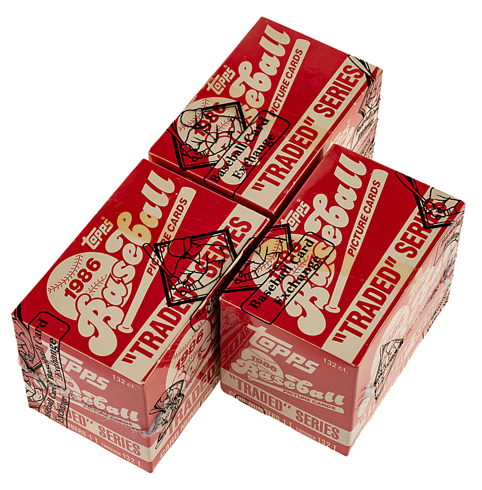 1986 Topps Traded Unopened Factory Set Trio - BBCE - From a Sealed Case