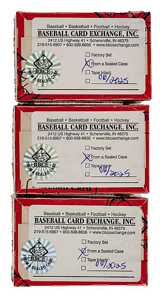 1986 Topps Traded Unopened Factory Set Trio - BBCE - From a Sealed Case